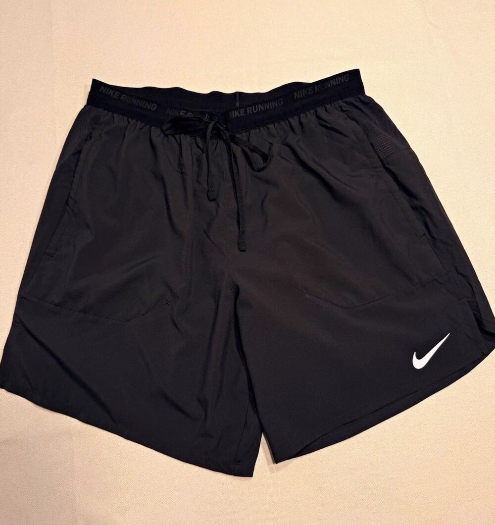 Nike Dri-FIT Men's Running Shorts M Black Drawstring RN56323